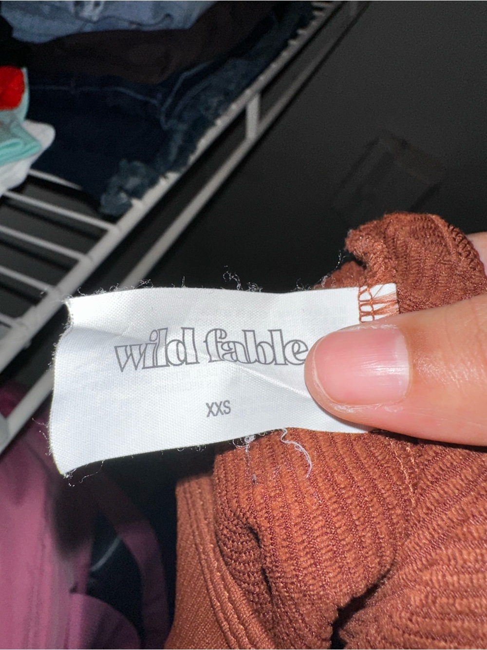 wild fable Rust Ribbed Tank Romper - Picture 3 of 3
